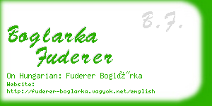 boglarka fuderer business card